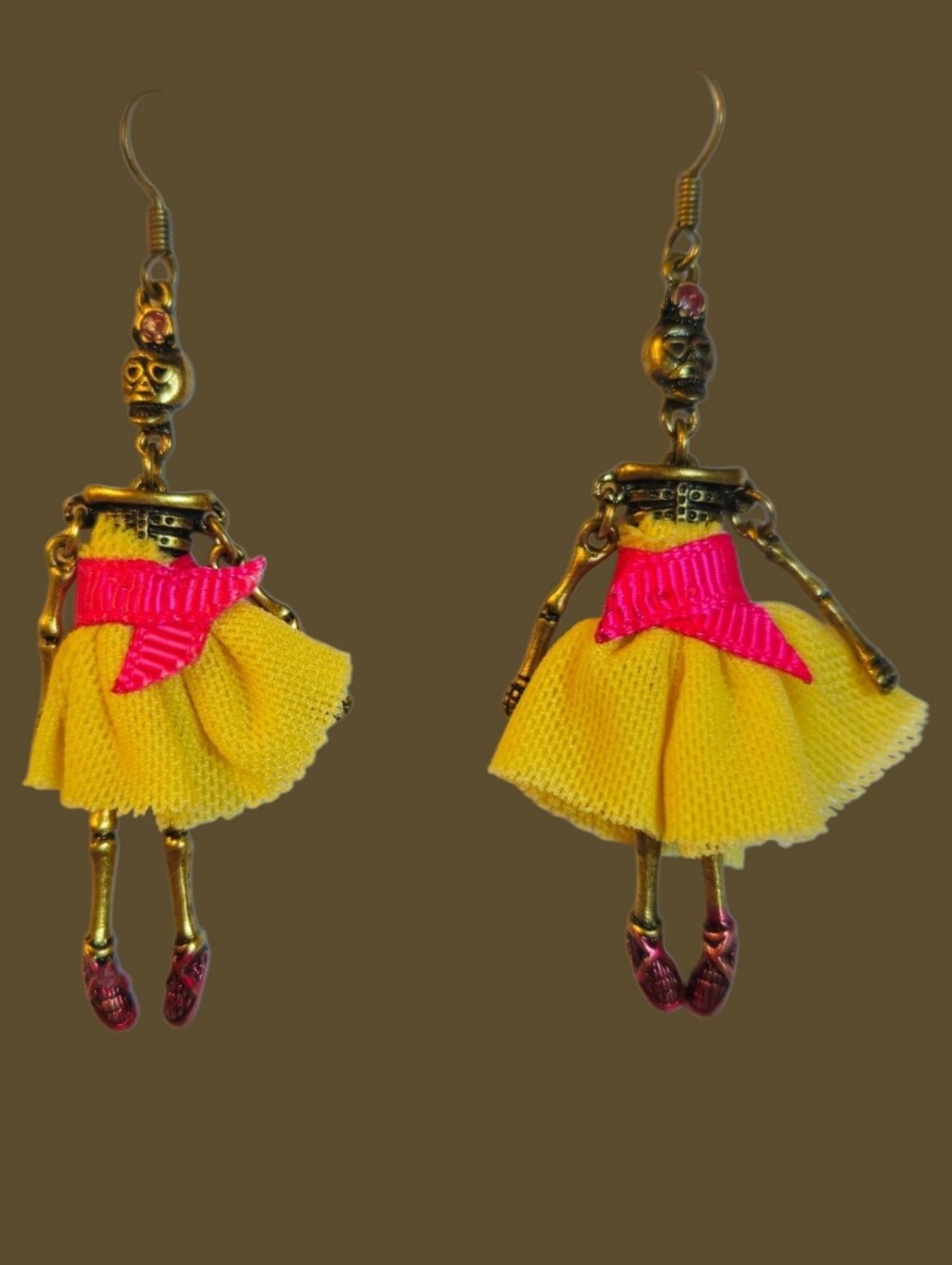 💀Betsey "Viva La Betsey" Skeleton Ballerina Earrings - NWOT💀